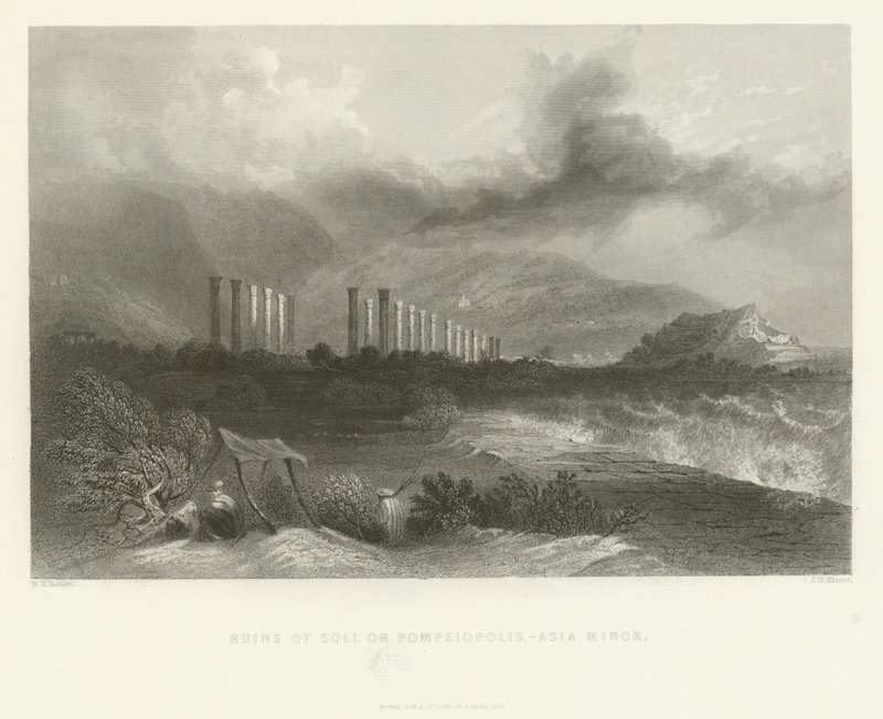 Ruinas de Soli, o Pompeiopolis, Asia Menor, 1837 de English School