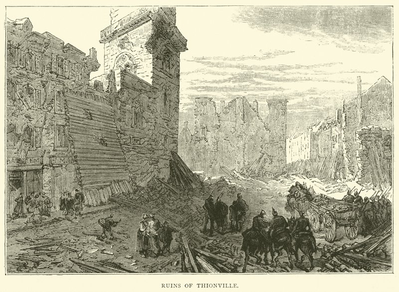 Ruinas de Thionville, diciembre 1870 de English School