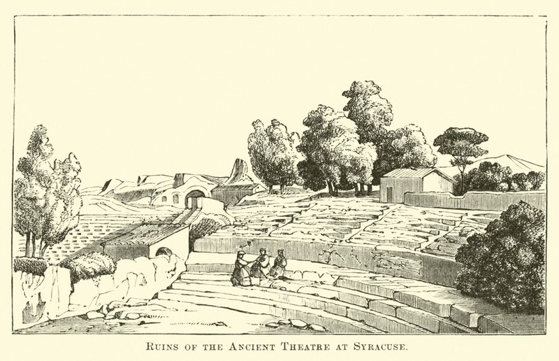 Ruinas del Antiguo Teatro en Siracusa de English School