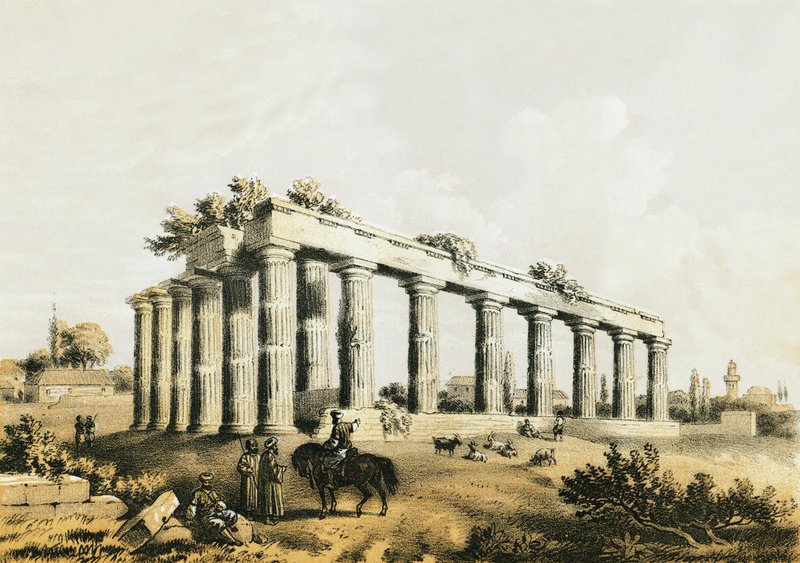 Ruinas del templo en Corinto de English School