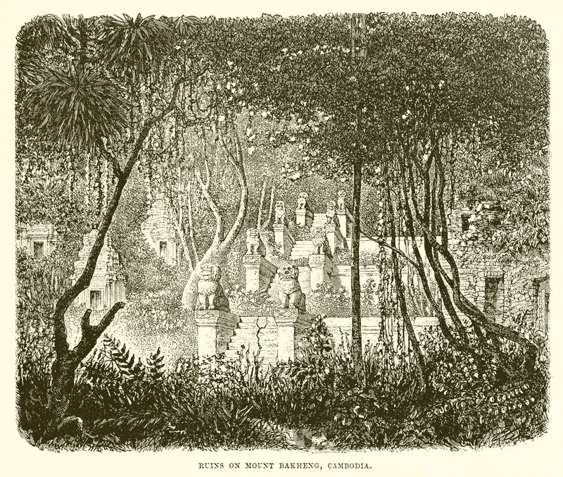 Ruinas en el monte Bakheng, Camboya de English School