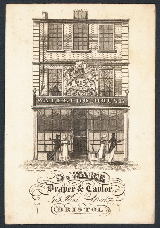 S Ware, pañero y sastre, tarjeta comercial de English School