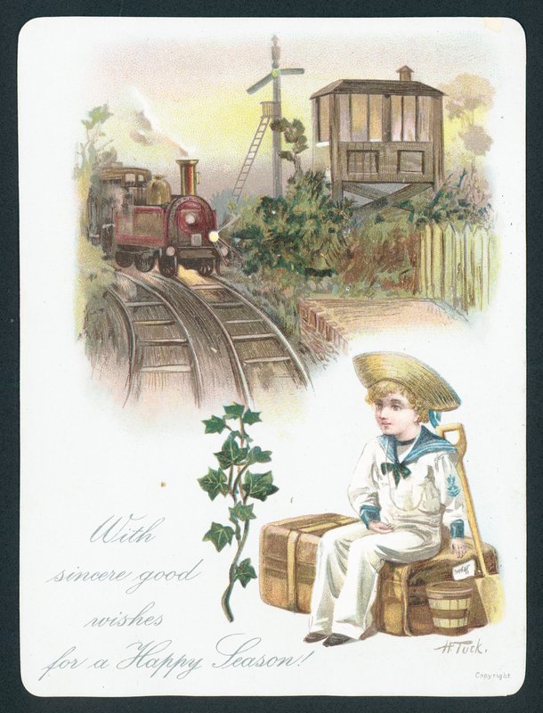 Niño marinero esperando el tren de English School