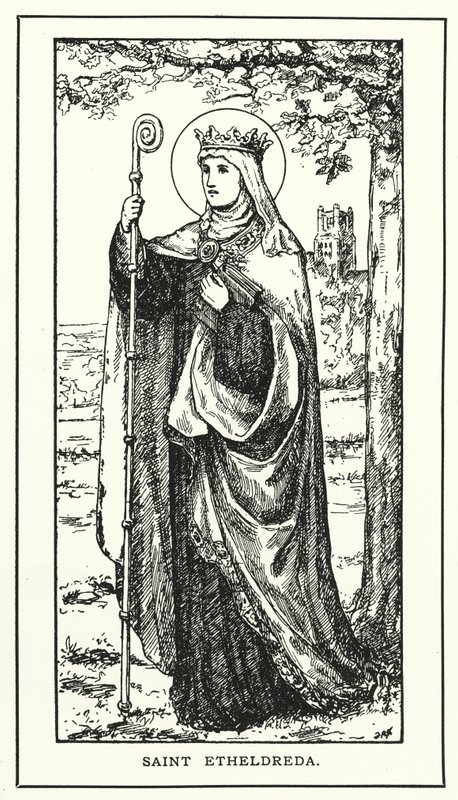 Santa Etheldreda (grabado) de English School