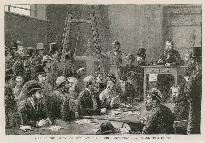 Venta en el estudio del difunto Sir Edwin Landseer de English School