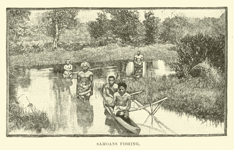 Samoanos pescando de English School