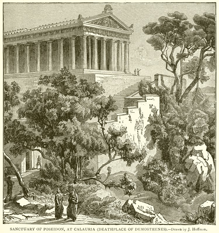 Santuario de Poseidón, en Calauria (Lugar de muerte de Demóstenes) de English School