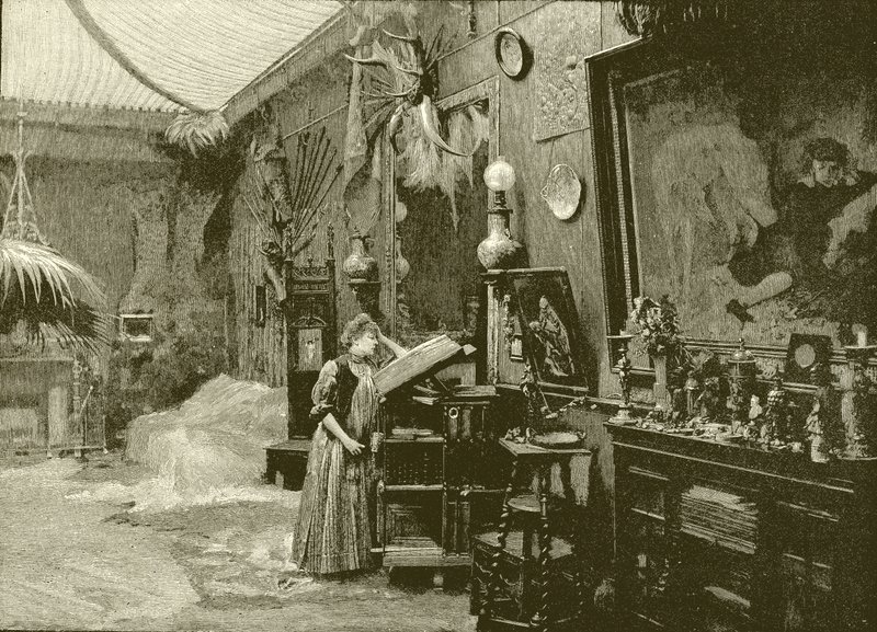 Sarah Bernhardt en su estudio de English School