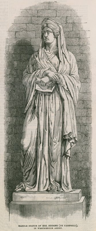 Monumento a Sarah Siddons en la Abadía de Westminster de English School