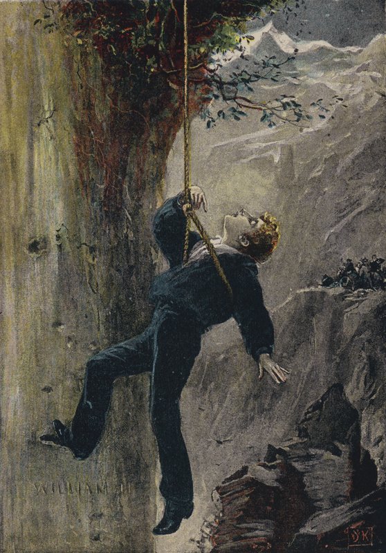 Salvado. Ilustración de El Puente Natural, o Un Nicho el Más Alto, de Elihu Burritt de English School
