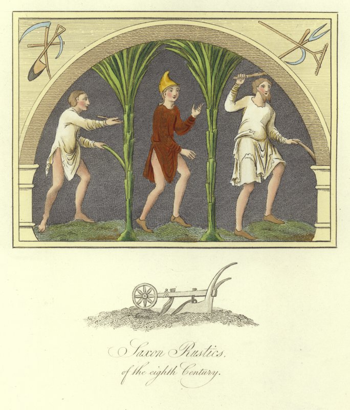 Rústicos sajones del siglo VIII de English School