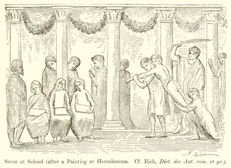Escena en la escuela (después de una pintura en Herculano) de English School