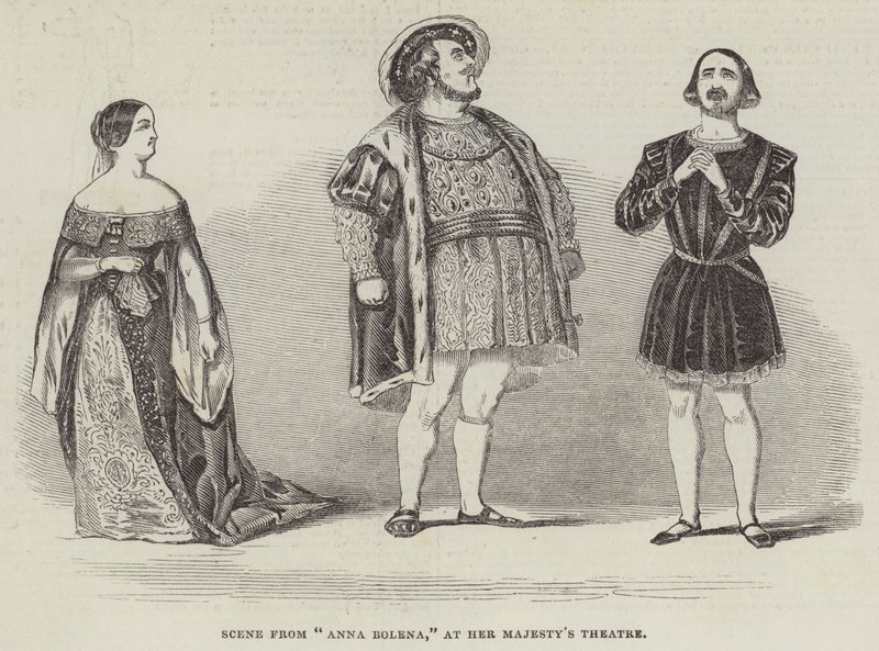 Escena de "Anna Bolena," en el Teatro de Su Majestad de English School