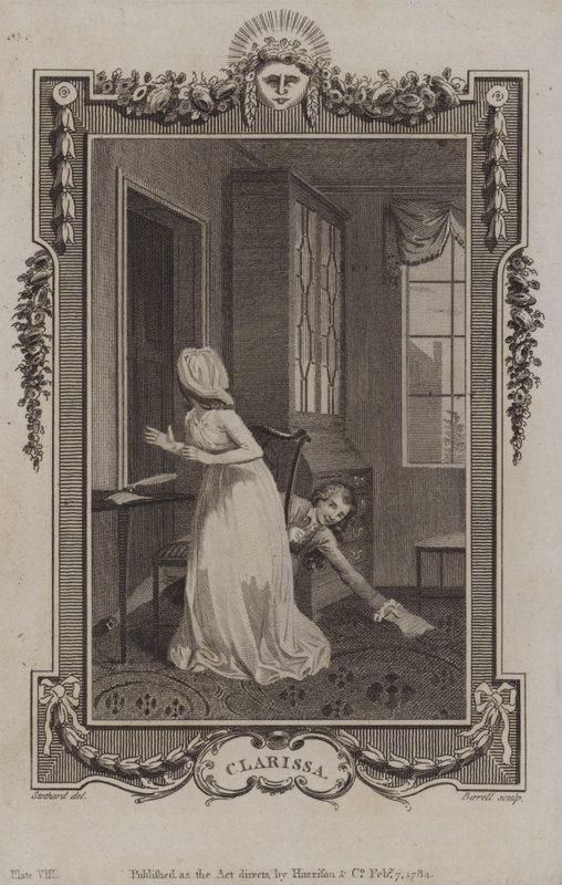 Escena de Clarissa, de Samuel Richardson de English School
