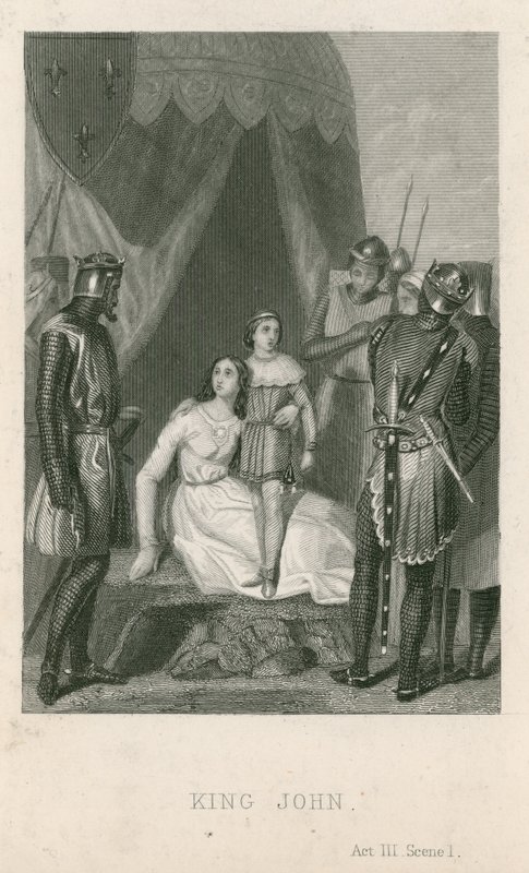 Escena de King John de William Shakespeare de English School