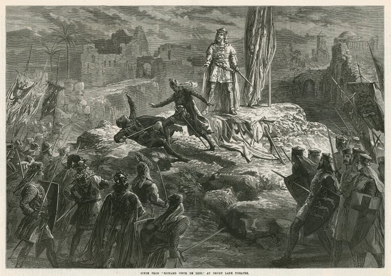 Escena de Ricardo Corazón de León en el Teatro Drury Lane de English School