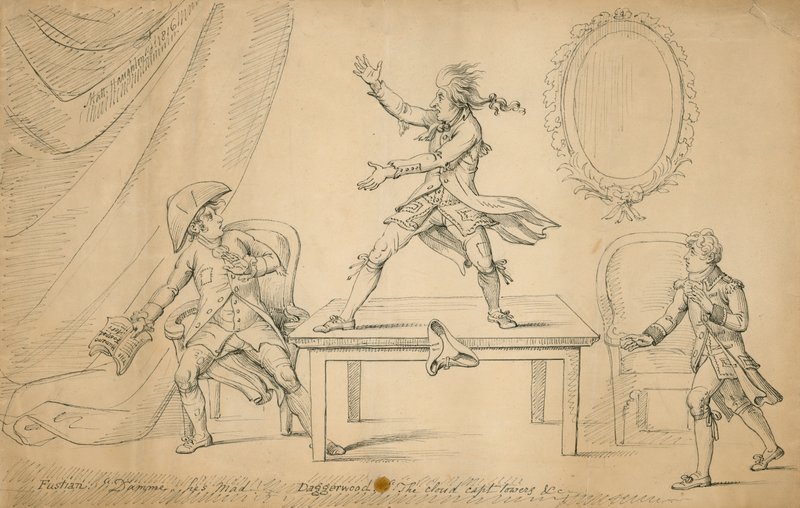 Escena de Sylvester Daggerwood por George Coleman el joven de English School