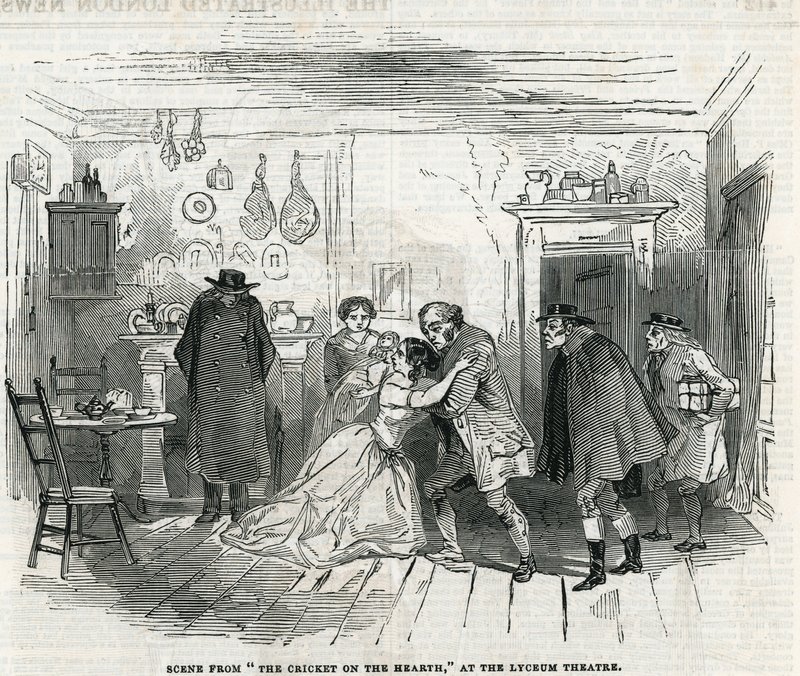 Escena de El Grillo del Hogar en el Teatro Lyceum de English School