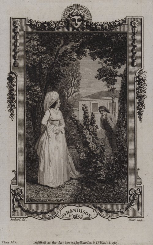 Escena de La historia de Sir Charles Grandison, de Samuel Richardson de English School