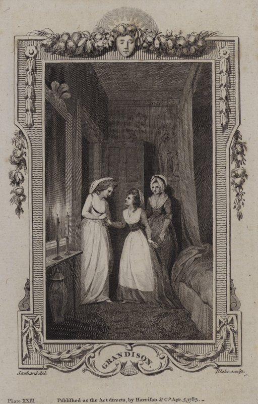 Escena de La historia de Sir Charles Grandison, de Samuel Richardson de English School