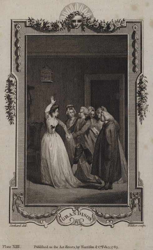 Escena de La historia de Sir Charles Grandison, de Samuel Richardson de English School