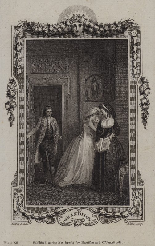 Escena de La historia de Sir Charles Grandison, de Samuel Richardson de English School