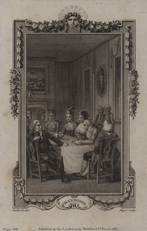 Escena de La historia de Sir Charles Grandison, de Samuel Richardson de English School
