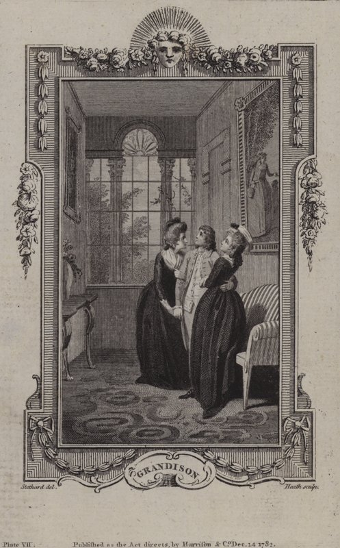 Escena de La historia de Sir Charles Grandison, de Samuel Richardson de English School