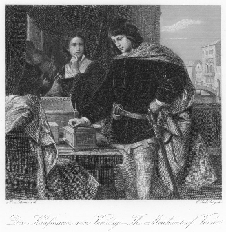 Escena de El Mercader de Venecia de English School