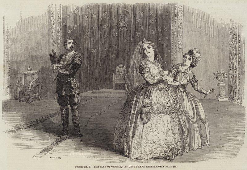 Escena de "La Rosa de Castilla" en el Teatro Drury Lane de English School