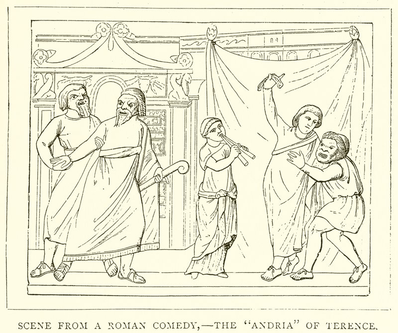 Escena de una comedia romana, La Andria de Terencio de English School