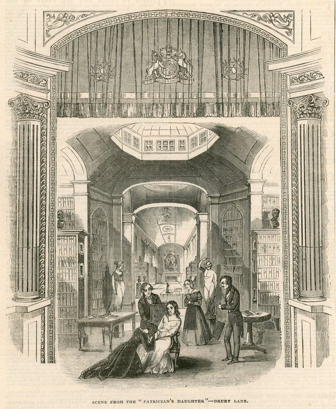 Escena de la obra La hija del patricio, Teatro Drury Lane, Londres de English School