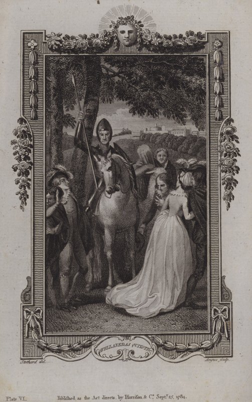 Escena de la secuela de Don Quijote de Miguel de Cervantes, escrita por Alonso Fernández de Avellaneda de English School
