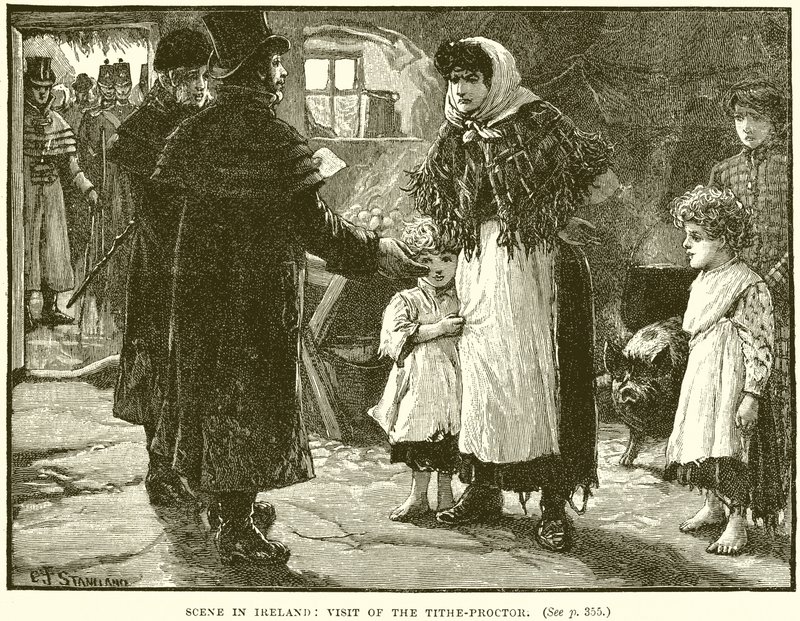 Escena en Irlanda: Visita del recaudador de diezmos de English School