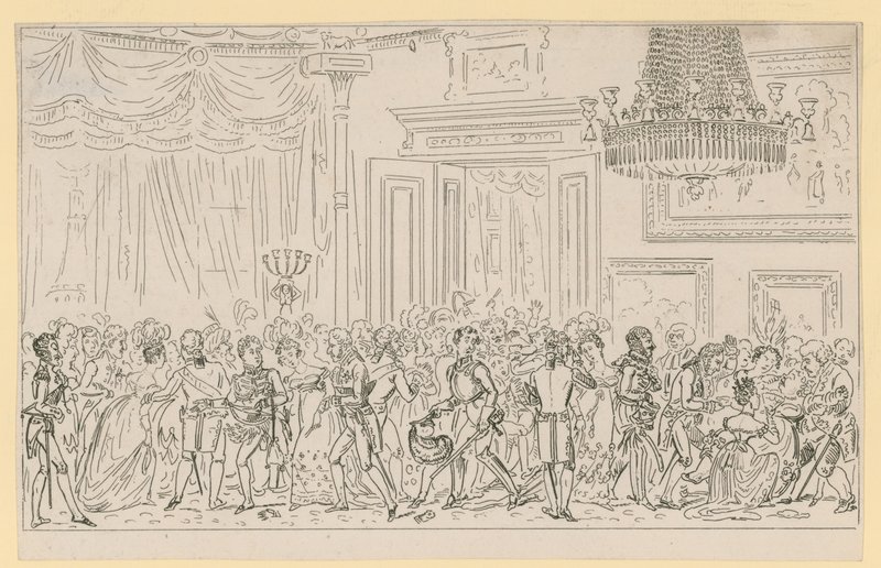 Escena de la vida en Londres de English School