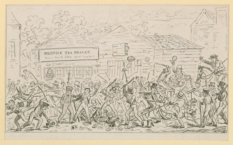 Escena de la vida en Londres de English School