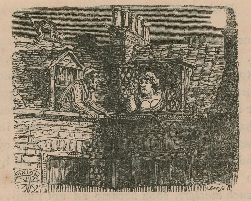 Escena de la vida en Londres de English School