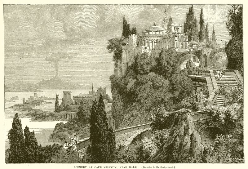 Paisaje en el cabo Miseno, cerca de Baiae de English School