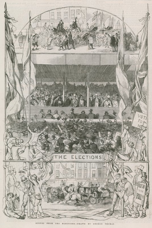 Escenas de las elecciones de English School