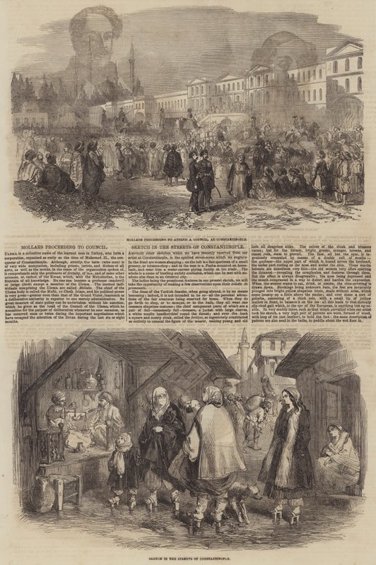Escenas en Constantinopla (grabado) de English School