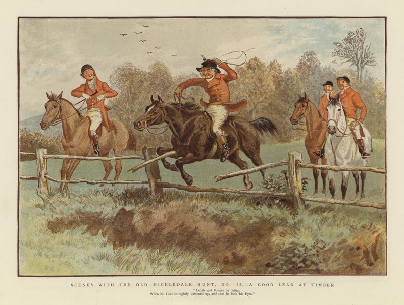 Escenas con la caza de Old Mickledale de English School