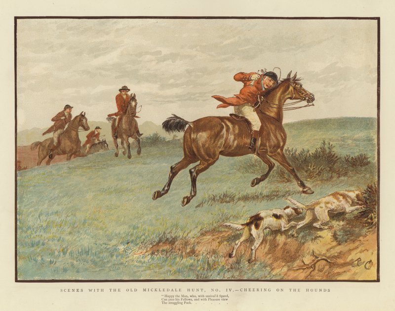 Escenas con la caza de Old Mickledale de English School