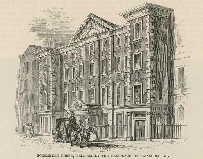 Schomberg House, Pall Mall, Londres, la residencia de Thomas Gainsborough de English School