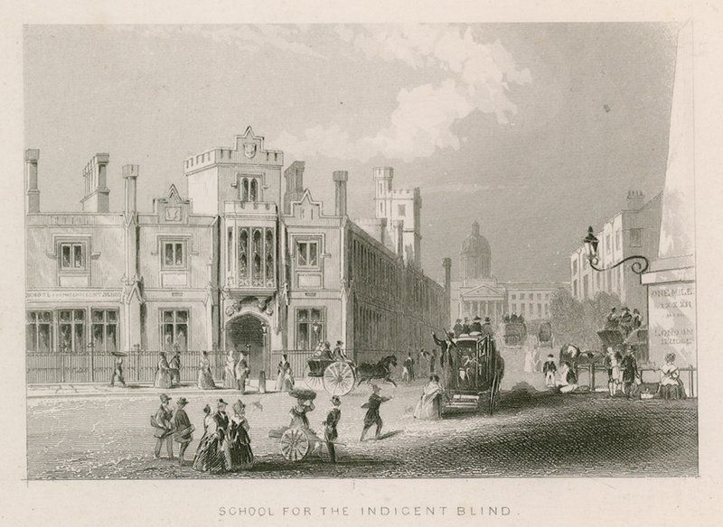 Escuela para Ciegos Indigentes, St Georges Field, Southwark, Londres de English School