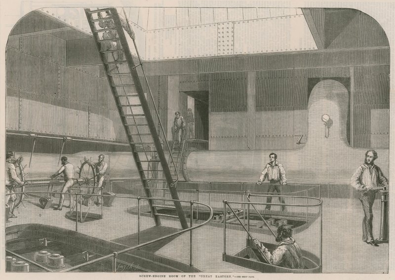 Sala de máquinas de tornillo del Gran Eastern de English School