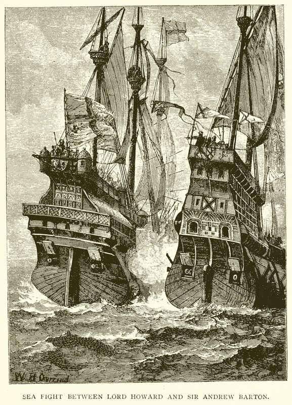 Batalla Naval entre Lord Howard y Sir Andrew Barton de English School