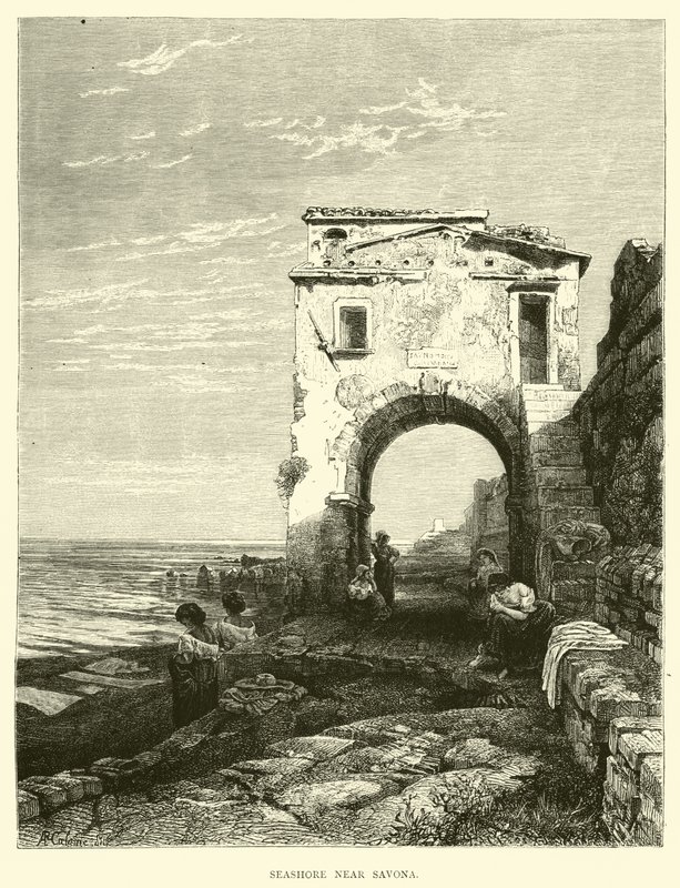 Orilla del mar cerca de Savona de English School