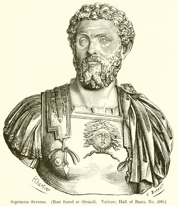 Septimio Severo (Busto encontrado en Otricoli. Vaticano, Sala de Bustos, No. 290) de English School