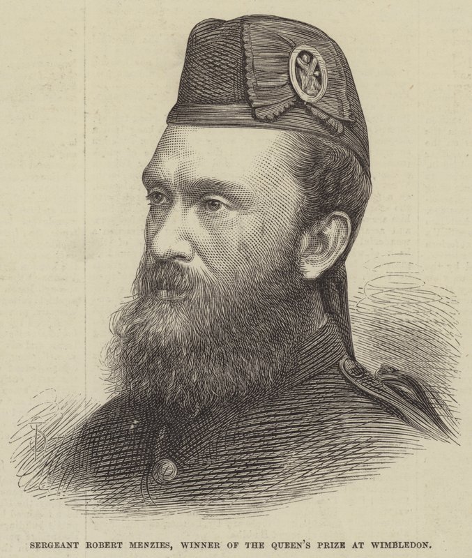 El Sargento Robert Menzies, ganador del premio de la Reina en Wimbledon de English School