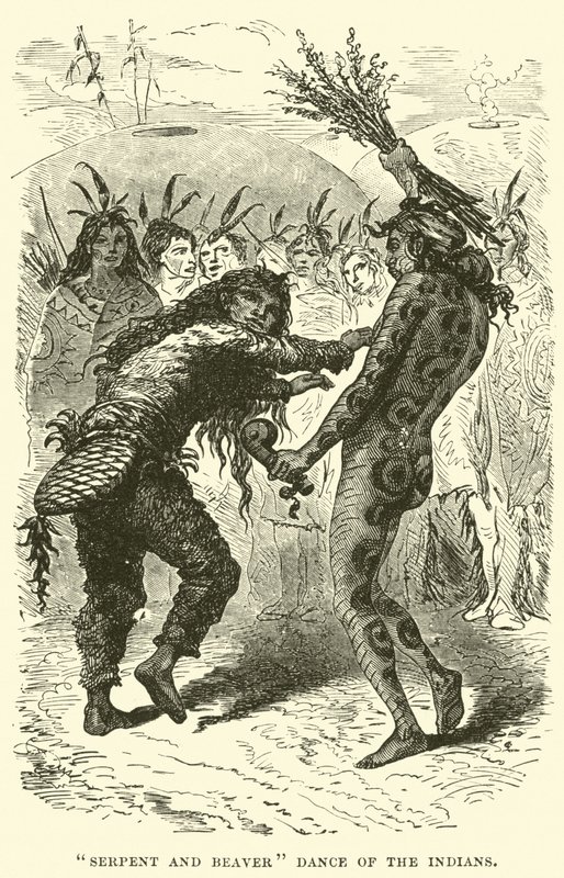 Danza de la serpiente y el castor de los indios de English School